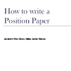 Your position paper centers around a topic that is supported by research. 1