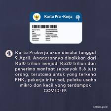 Menteri koordinator bidang perekonomian airlangga hartarto mengatakan, pendaftaran. Gov T Increases Pre Employment Card Funds To Rp20 Trillion Amid Covid 19 Outbreak