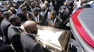 Philonise floyd, right, attends the funeral service for his brother george floyd at the fountain of praise church tuesday, june 9, 2020, in houston. George Floyd S Funeral Hears Calls For Racial Justice Bbc News