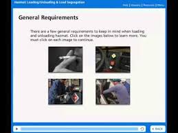 hazmat loading unloading load segregation course preview