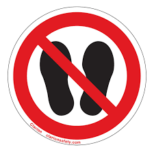 Standard Iso 7010 Symbol Meaning Do Not Stand Here To Prohibit Walking Or Standing On A Designated Area Clar Workplace Safety Health And Safety Fall Labels