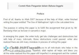 Contoh proposal karya ilmiah kebersihan lingkungan terbaru 2015. Contoh Kata Pengantar Dalam Bahasa Inggris Contoh Kata Pengantar