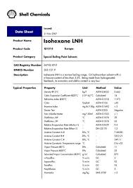 What does lnh stand for? Isohexane Lnh Europe