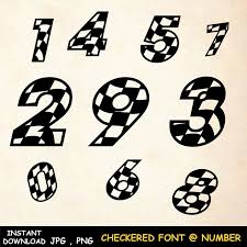 Checkered Letter Font Svg Checkered Racing Flag Font Birthday Etsy Lettering Fonts Silhouette Fonts Lettering