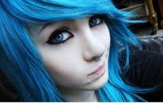 Funky jet black emo hair; 110 Girls With Blue Hair Will Rock Your World Ideas Blue Hair Hair Dyed Hair
