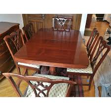 The quality and craftsmanship speak volumes. Morganton Duncan Phyfe Regency Dining Room Table W 6 Chairs Aptdeco