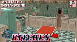 1950's kitchen insta scene iclone/set