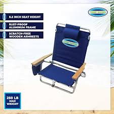 Tommy Bahama 5 Position Classic Lay Flat Folding Backpack Beach Chair Navy In 2020 Backpack Beach Chair Beach Chairs Tommy Bahama