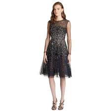 Oscar De La Renta Paillette Sequin Embroidered Illusion Tulle Dress 5 990 Embroidered Cocktail Dress Long Sleeve Evening Dresses Sparkly Cocktail Dress