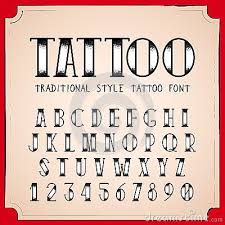 Old School Tattoo Style Font Tattoo Alphabet Tattoo Lettering Traditional Tattoo