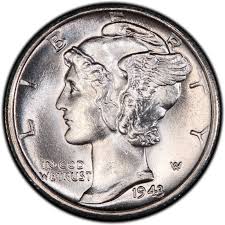 1943 mercury dime values and prices past sales