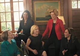 Though kim kardashian was reportedly considered persona non grata by anna wintour and vogue magazine in the past, here she is on kanye can be seen holding her from behind in the photo, taken by famed photographer annie leibovitz. Female Presidential Candidates Pose For Vogue