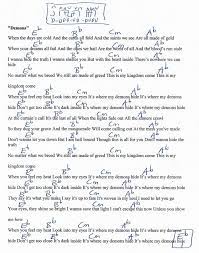 Demons Imagine Dragons Guitar Chord Chart In Eb Real Key Ukulele Chords Guitar Songs Piano Songs
