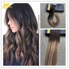 European Ombre Off Black Dark Brown Pu Tape In Human Hair Extensions Remy Hair Human Hair Extensions Real Human Hair Extensions Remy Human Hair Extensions