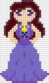 Ursula In Human Form Aka Vanessa Kandi Pattern Perler Bead Disney Perler Beads Disney Cross Stitch