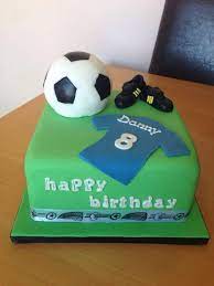Write name on football birthday cake, cake decorated with football, sports birthday cake with name, yummy birthday cake for sportsman. Football Cake With Shirt And Football Boots Soccer Birthday Cakes Football Birthday Cake Football Cake