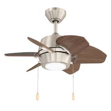 Litex Gaskin 24 In Brushed Nickel Led Indoor Ceiling Fan With Light Kit 6 Blade Ga24bnk6l In 2020 Ceiling Fan With Light Fan Light Ceiling Fan