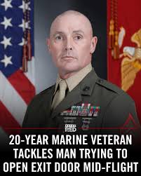 ✈️ Sergeant Major Jody Armentrout Prevents Mid-Flight Disaster ✈️ When a  passenger attempted to open a plane's emergency exit mid-flight, U.S.  Marine Sergeant Major Jody Armentrout sprang into action. Recognizing the  threat,