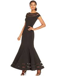 JS Collections Illusion Panel Mermaid Gown in Black | Lyst