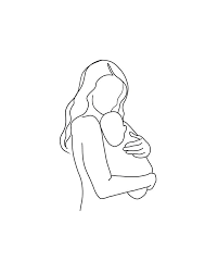 Mother And Baby Simple Line Art Mom And Baby Print Momma And Etsy Mom Art Baby Art Mom Drawing