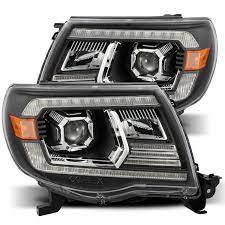 What are you guys running for headlights and fogs? 05 11 Toyota Tacoma Pro Series Projector Headlights Black Alpharex