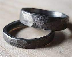 Rustic Forged Hammered Iron Ring Unique Men S Ring Made By Blacksmith Viking Ring Iron Jewellery Male Ring Iro Unique Mens Rings Iron Jewelry Rings For Men