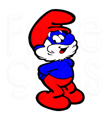 Download Papa Smurf Free Svg File Svg Free Files Papa Smurf Free Svg