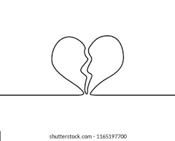Continuous Line Broken Heart Vector Illustration Stock Vector Royalty Free 1165197700 Broken heart drawings love images broken heart photos heartbroken tattoos heart tattoo broken heart art image photo heart art. continuous line broken heart vector