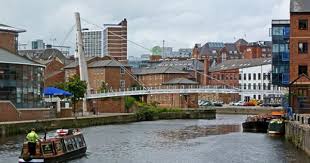River Aire And Centenary Bridge Leeds Places In England Beautiful Places In England Leeds