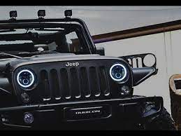 Ijdmtoy Jeep Wrangler Led Headlights With Switchback Halo Rings Jeep Led Lights Jeep Wrangler Headlights Dream Cars Jeep