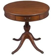 Vintage Mahogany Round Drum Table Drum Table Side Table Drum Side Table