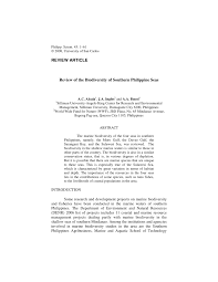 Pdf Review Of The Biodiversity Of Southern Philippine Seas