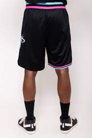 Adidas shavlik randolph miami heat basketball shorts white nba game worn issued. Miami Heat Official 18 19 Nike City Edition Swingman Shorts Mens Black Stateside Sports