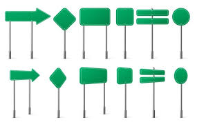 | meaning, pronunciation, translations and examples. Free Vector Highway Yellow Road Signs Blank Signage Boards On Steel Poles Pointing City Traffic Direction