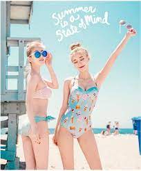 Colorful Swimsuit Korean Fashion Online Shopping Website Korean Clothing Korean Fashion Trends Korean Outfits Korean Fashion Online Shop