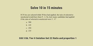 Ssc Cgl Tier Ii Level Solution Set 22 Ratio Proportion 1 Suresolv This Or That Questions Solving Linear Equations Problem Statement
