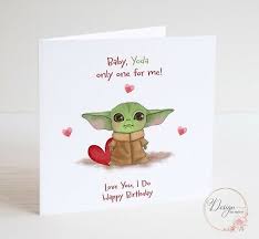 Maybe you would like to learn more about one of these? Baby Yoda Birthday Card Mandalorian Boyfriend Husband Wife Love You Ebay