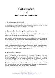 Bestenfalls zieht ein ehepartner aus der gemeinsamen wohnung aus. Das Familienheim Bei Trennung Und Scheidung Groening Krause De