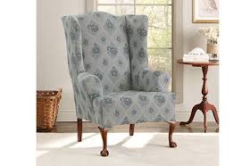 Sure Fit Stretch Vintage Floral Wing Chair Slipcovers Slipcovers For Chairs Wing Chair Chair Covers Slipcover
