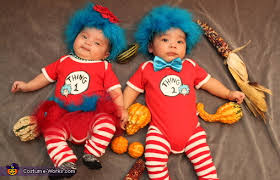 Homemade Thing 1 Thing 2 Infant Costumes