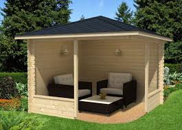 Bestellen Sie Die 5 Eck Gartenlaube Maik 28 Mit Pavillonform Massivholzdach 4 Fach Eckausgefraste Blockboh Garten Pavillon Pavillon Selber Bauen Gartenlaube