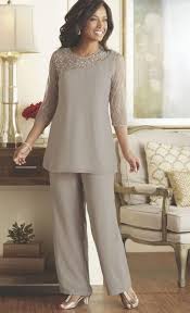 Silver Mother Of The Bride Groom Pants Suits Cheap Plus Size Beaded 3 4 Long Sleeves Chiffon Formal We Occasion Dresses Bride Clothes Mother Of The Bride Suits The price is as much as it would cost to get a rental from somewhere else and that is why i love buying stuff off. mother of the bride groom pants suits