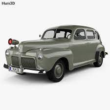 1942 ford super deluxe tudor sedan. Ford V8 Super Deluxe Tudor Sedan Army Staff Car 1942 3d Model Military On Hum3d
