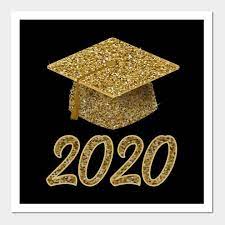 Gold Sparkling Print Graduation Class Of 2020 Cap Graduation Gift Posters And Art Prints Teepublic Diy Graduation Cap Graduation Clip Art Graduation Diy