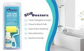 Find bathtub non slip appliques. Amazon Com Slipdoctors Tub Grip Non Slip Clear Bathtub Coating I Perfect For Fiberglass Acrylic Bathtubs And Showers To Prevent Slips Falls Barefoot Friendly Fine Texture Roller Included Home Kitchen