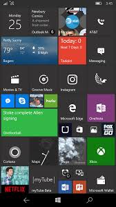 7 25 2016 Windows 10 Lumia 950 Start Screen Windows Phone Messages