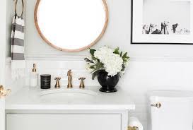 The first bit of inspiration for today comes from fj interior design, showing us how well black bathroom faucet pairs with a black tub exterior and creates a stunning contrast with the white walls. Small Bathroom Ideas 9 Small Bathroom Designs Ideas Delta Faucet Inspired Living