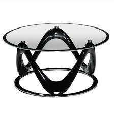 Maybe you would like to learn more about one of these? Drift Glass Round Coffee Table In Black High Gloss And Chrome 379 95 Go Furniture Co Uk