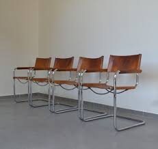 Set Of Four Bauhaus Chairs Model S34 By Mart Stam For Fasem Italy 1970s Bauhaus Chair Chair Mart Stam