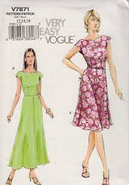 Free Us Ship Sewing Pattern Vogue 7871 High Waist Dress Cap Sleeve Size 12 14 16 Bust 34 36 38 Uncut 2004 By Lanetzliving On Etsy Dresses Belted Dress Vogue